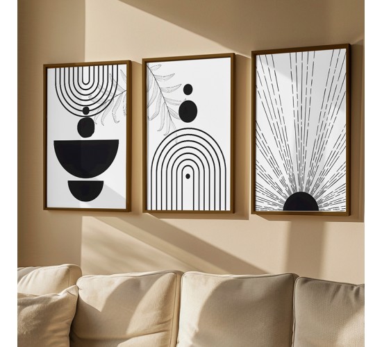 Πίνακας Docpia τρίπτυχος με ψηφιακή εκτύπωση και πλαίσιο 33x1.5x48εκ Υλικό: SOLID WOOD - 3MM CARDBOARD 409-000277