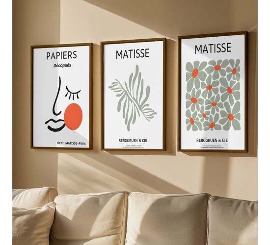 Πίνακας Thyris τρίπτυχος με ψηφιακή εκτύπωση και πλαίσιο 33x1.5x48εκ Υλικό: SOLID WOOD - 3MM CARDBOARD 409-000278