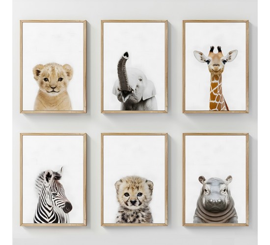 Πίνακας Loriel εξάπτυχος με ψηφιακή εκτύπωση και πλαίσιο 33x1.5x48εκ Υλικό: SOLID WOOD - 3MM CARDBOARD 409-000280