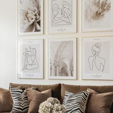 Πίνακας Greda εξάπτυχος με ψηφιακή εκτύπωση και πλαίσιο 33x1.5x48εκ Υλικό: SOLID WOOD - 3MM CARDBOARD 409-000282