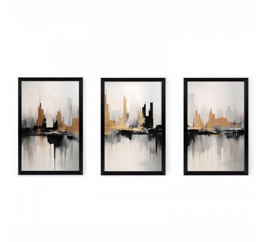 Πίνακας Fortasia τρίπτυχος με ψηφιακή εκτύπωση και πλαίσιο 33x0.3x48εκ Υλικό: 100%  MDF 409-000315