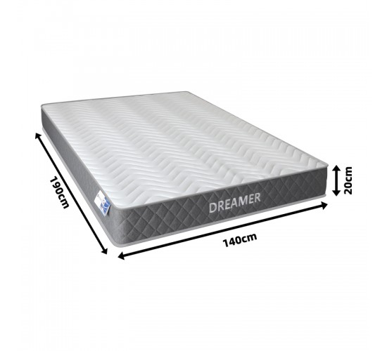 Στρώμα Dreamer pocket spring compressed διπλής όψης 20cm 140x190εκ Υλικό: POCKET SPRING MATTRESS  - FOAM 411-000004