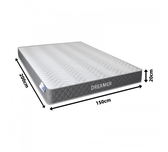 Στρώμα Dreamer pocket spring compressed διπλής όψης 20cm 150x200εκ Υλικό: POCKET SPRING MATTRESS  - FOAM 411-000005