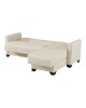 Γωνιακός καναπές-κρεβάτι αναστρέψιμος Stashio ύφασμα κρεμ 202x143x84εκ Υλικό: FABRIC 418-000001