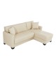 Γωνιακός καναπές-κρεβάτι αναστρέψιμος Stashio ύφασμα κρεμ 202x143x84εκ Υλικό: FABRIC 418-000001