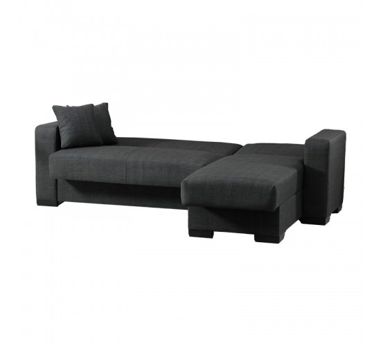 Γωνιακός καναπές-κρεβάτι αναστρέψιμος Dumma ύφασμα ανθρακί 226x148x86εκ Υλικό: FABRIC 418-000005