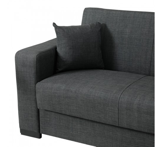 Γωνιακός καναπές-κρεβάτι αναστρέψιμος Dumma ύφασμα ανθρακί 226x148x86εκ Υλικό: FABRIC 418-000005