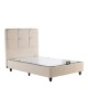 Κρεβάτι ημίδιπλο Punto με αποθηκευτικό χώρο κρεμ βελούδο 120x200εκ Υλικό: MELAMINE CHIPBOARD - SPONGE - FOAM - VELVET - PP 424-000001