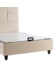 Κρεβάτι ημίδιπλο Punto με αποθηκευτικό χώρο κρεμ βελούδο 120x200εκ Υλικό: MELAMINE CHIPBOARD - SPONGE - FOAM - VELVET - PP 424-000001