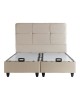 Κρεβάτι διπλό Punto με αποθηκευτικό χώρο κρεμ βελούδο 160x200εκ 424-000002