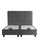 Κρεβάτι διπλό Punto με αποθηκευτικό χώρο ανθρακί βελούδο 160x200εκ 424-000004