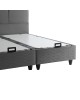 Κρεβάτι διπλό Punto με αποθηκευτικό χώρο ανθρακί βελούδο 160x200εκ 424-000004