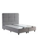 Κρεβάτι διπλό Punto με αποθηκευτικό χώρο γκρι βελούδο 160x200εκ 424-000006
