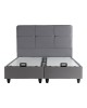 Κρεβάτι διπλό Punto με αποθηκευτικό χώρο γκρι βελούδο 160x200εκ 424-000006