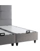 Κρεβάτι διπλό Punto με αποθηκευτικό χώρο γκρι βελούδο 160x200εκ 424-000006