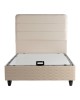 Κρεβάτι ημίδιπλο Linteda με αποθηκευτικό χώρο κρεμ βελούδο 120x200εκ 424-000007