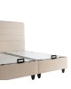 Κρεβάτι διπλό Linteda με αποθηκευτικό χώρο κρεμ βελούδο 160x200εκ 424-000008