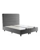 Κρεβάτι διπλό Linteda με αποθηκευτικό χώρο ανθρακί βελούδο 160x200εκ 424-000010