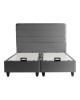 Κρεβάτι διπλό Linteda με αποθηκευτικό χώρο ανθρακί βελούδο 160x200εκ 424-000010