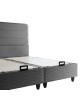 Κρεβάτι διπλό Linteda με αποθηκευτικό χώρο ανθρακί βελούδο 160x200εκ 424-000010