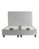 Κρεβάτι διπλό Linteda με αποθηκευτικό χώρο γκρι βελούδο 160x200εκ 424-000012