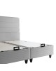 Κρεβάτι διπλό Linteda με αποθηκευτικό χώρο γκρι βελούδο 160x200εκ 424-000012