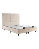 Κρεβάτι διπλό Lunda με αποθηκευτικό χώρο κρεμ βελούδο 160x200εκ 424-000014