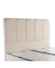Κρεβάτι διπλό Lunda με αποθηκευτικό χώρο κρεμ βελούδο 160x200εκ 424-000014