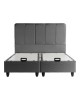 Κρεβάτι διπλό Lunda με αποθηκευτικό χώρο ανθρακί βελούδο 160x200εκ 424-000016