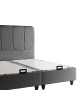 Κρεβάτι διπλό Lunda με αποθηκευτικό χώρο ανθρακί βελούδο 160x200εκ 424-000016