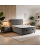 Κρεβάτι διπλό Lunda με αποθηκευτικό χώρο ανθρακί βελούδο 160x200εκ 424-000016