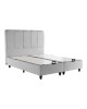 Κρεβάτι διπλό Lunda με αποθηκευτικό χώρο γκρι βελούδο 160x200εκ 424-000018