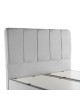 Κρεβάτι διπλό Lunda με αποθηκευτικό χώρο γκρι βελούδο 160x200εκ 424-000018