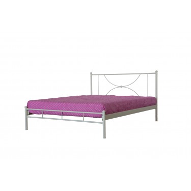 ΣΕΛΗΝ ΚΡΕΒΑΤΙ ΜΕΤΑΛΛΙΚΟ ΛΕΥΚΟ ΗΜΙΔΙΠΛΟ ΕΛΛΗΝΙΚΗΣ ΚΑΤΑΣΚΕΥΗΣ ΓΙΑ ΣΤΡΩΜΑ 140Χ200ΕΚ. 100237