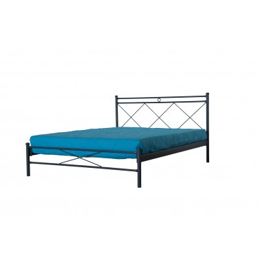 DOMINO ΚΡΕΒΑΤΙ ΜΕΤΑΛΛΙΚΟ ΜΑΥΡΟ ΗΜΙΔΙΠΛΟ ΕΛΛΗΝΙΚΗΣ ΚΑΤΑΣΚΕΥΗΣ ΓΙΑ ΣΤΡΩΜΑ 110Χ200ΕΚ. 100242