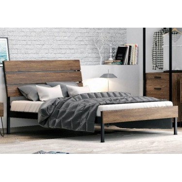 KPS/ ΛΥΔΙΑ ΚΡΕΒΑΤΙ ΞΥΛΙΝΟ-ΜΕΤΑΛΛΙΚΟ ΔΙΠΛΟ ΕΛΛΗΝΙΚΗΣ ΚΑΤΑΣΚΕΥΗΣ ΓΙΑ ΣΤΡΩΜΑ 150Χ190 ΕΚ 01.30.132-1 3090