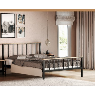 KPS/ ΤΟΝΙΑ ΚΡΕΒΑΤΙ ΞΥΛΙΝΟ-ΜΕΤΑΛΛΙΚΟ ΔΙΠΛΟ ΕΛΛΗΝΙΚΗΣ ΚΑΤΑΣΚΕΥΗΣ ΓΙΑ ΣΤΡΩΜΑ 160Χ190 ΕΚ 01.30.205-1 3308