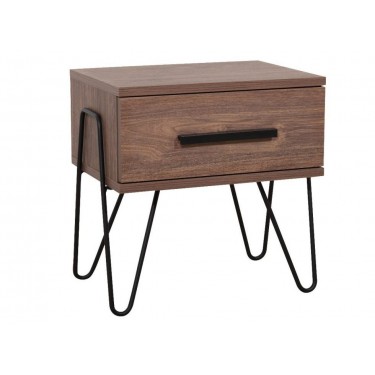 KPS/ K01 ΚΟΜΟΔΙΝΟ CHARMY ΜΕ 1 ΣΥΡΤΑΡΙ ΞΥΛΟ-ΜΕΤΑΛΛΟ ΜΑΥΡΟ/VINTAGE MARINE 45Χ33Χ45 ΕΚ 06.02.85 3360