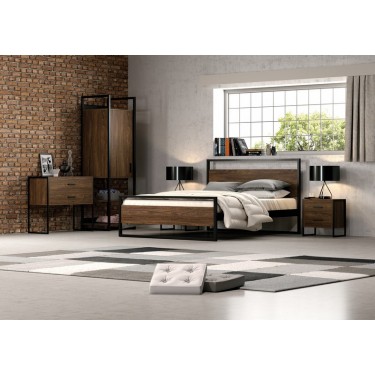 KPS/ ΛΩΡΑ  ΣΕΤ ΚΡΕΒΑΤΟΚΑΜΑΡΑ 5 ΤΕΜ ΞΥΛΟ-ΜΕΤΑΛΛΟ ΓΙΑ ΣΤΡΩΜΑ 160Χ200 ΕΚ 01.00.133 3516