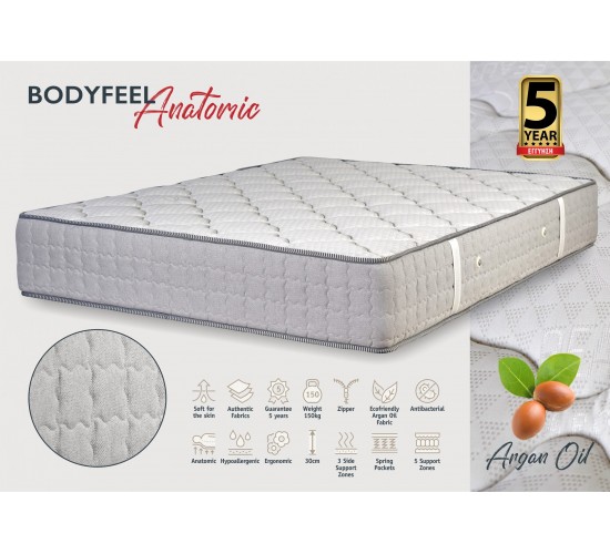KPS ΣΤΡΩΜΑ BODYFEEL ANATOMIC 120X200X30ΕΚ ARGANOIL 08.02.30 5087 KPS ΣΤΡΩΜΑ BODYFEEL ANATOMIC 120X200X30ΕΚ ARGANOIL 08.02.30 5087