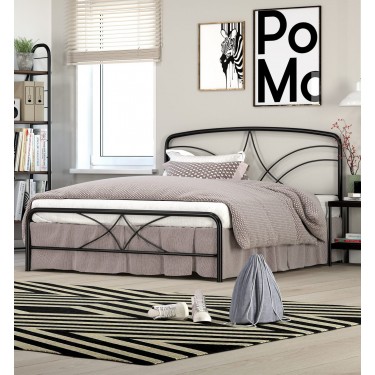 KPS/ ΚΡΕΒΑΤΙ ΜΕΤΑΛΛΙΚΟ LINA ΔΙΠΛΟ ΕΛΛΗΝΙΚΗΣ ΚΑΤΑΣΚΕΥΗΣ  ΓΙΑ ΣΤΡΩΜΑ 160Χ200 ΕΚ. 7643