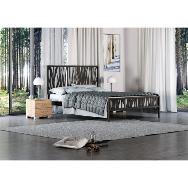 FOREST ΚΡΕΒΑΤΙ ΜΕΤΑΛΛΙΚΟ ΣΚΟΥΡΙΑ ΔΙΠΛΟ ΕΛΛΗΝΙΚΗΣ ΚΑΤΑΣΚΕΥΗΣ ΓΙΑ ΣΤΡΩΜΑ 160Χ200 ΕΚ ΜΕ ΤΑΒΛΕΣ 01.30.105Α 7686