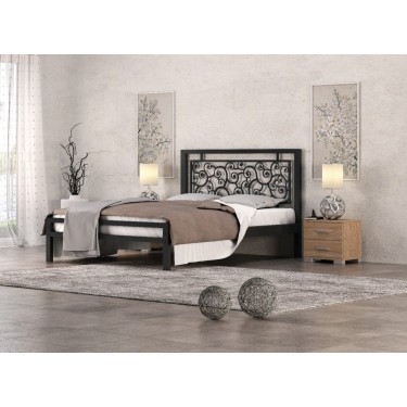 ΜΙΡΑΝΤΑ ΚΡΕΒΑΤΙ ΜΕΤΑΛΛΙΚΟ ΜΑΥΡΟ ΔΙΠΛΟ ΕΛΛΗΝΙΚΗΣ ΚΑΤΑΣΚΕΥΗΣ ΓΙΑ ΣΤΡΩΜΑ 160Χ190ΕΚ. ΜΕ ΤΑΒΛΕΣ 01.30.264B 7715