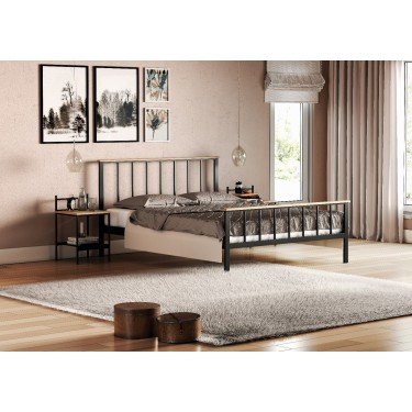 ΤΟΝΙΑ ΣΕΤ ΚΡΕΒΑΤΟΚΑΜΑΡΑ 3ΤΕΜ. ΞΥΛΟ-ΜΕΤΑΛΛΟ ΓΙΑ ΣΤΡΩΜΑ 160Χ200ΕΚ. ΜΕ ΤΑΒΛΕΣ 01.00.145Α 7761