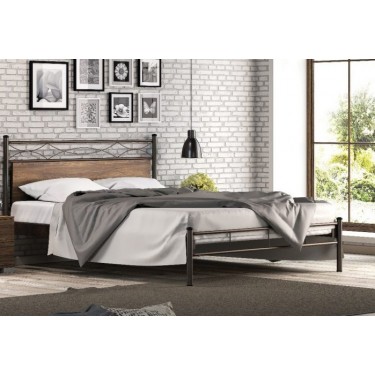 ΑΡΙΑΔΝΗ ΚΡΕΒΑΤΙ ΞΥΛΟ-ΜΕΤΑΛΛΟ ΣΚΟΥΡΙΑ/VINTAGE MARINE ΔΙΠΛΟ ΕΛΛΗΝΙΚΗΣ ΚΑΤΑΣΚΕΥΗΣ ΓΙΑ ΣΤΡΩΜΑ 160Χ190ΕΚ. ΜΕ ΤΑΒΛΕΣ 01.30.197B 7869