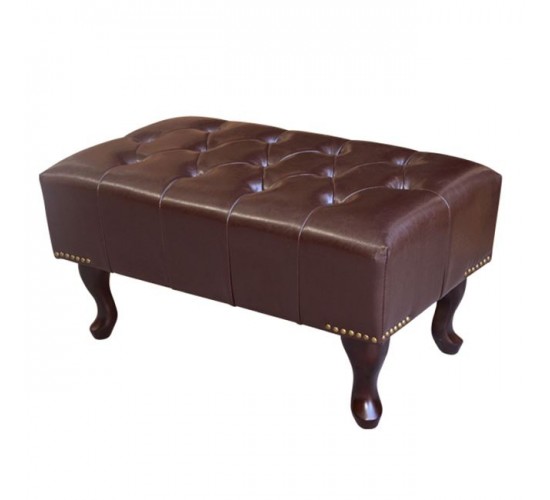 ΤΑΜΠΟΥΡΕ ΥΠΟΠΟΔΙΟ T.CHESTERFIELD EMMA HM226.01 PU 80x44x39Y εκ.ΣΚ.ΚΑΦΕ