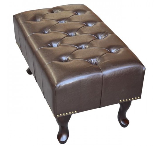 ΤΑΜΠΟΥΡΕ ΥΠΟΠΟΔΙΟ T.CHESTERFIELD EMMA HM226.01 PU 80x44x39Y εκ.ΣΚ.ΚΑΦΕ