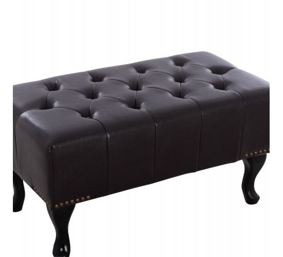 ΤΑΜΠΟΥΡΕ ΥΠΟΠΟΔΙΟ T.CHESTERFIELD EMMA HM226.01 PU 80x44x39Y εκ.ΣΚ.ΚΑΦΕ