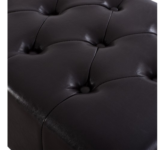 ΤΑΜΠΟΥΡΕ ΥΠΟΠΟΔΙΟ T.CHESTERFIELD EMMA HM226.01 PU 80x44x39Y εκ.ΣΚ.ΚΑΦΕ