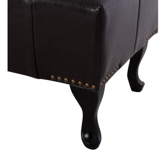 ΤΑΜΠΟΥΡΕ ΥΠΟΠΟΔΙΟ T.CHESTERFIELD EMMA HM226.01 PU 80x44x39Y εκ.ΣΚ.ΚΑΦΕ